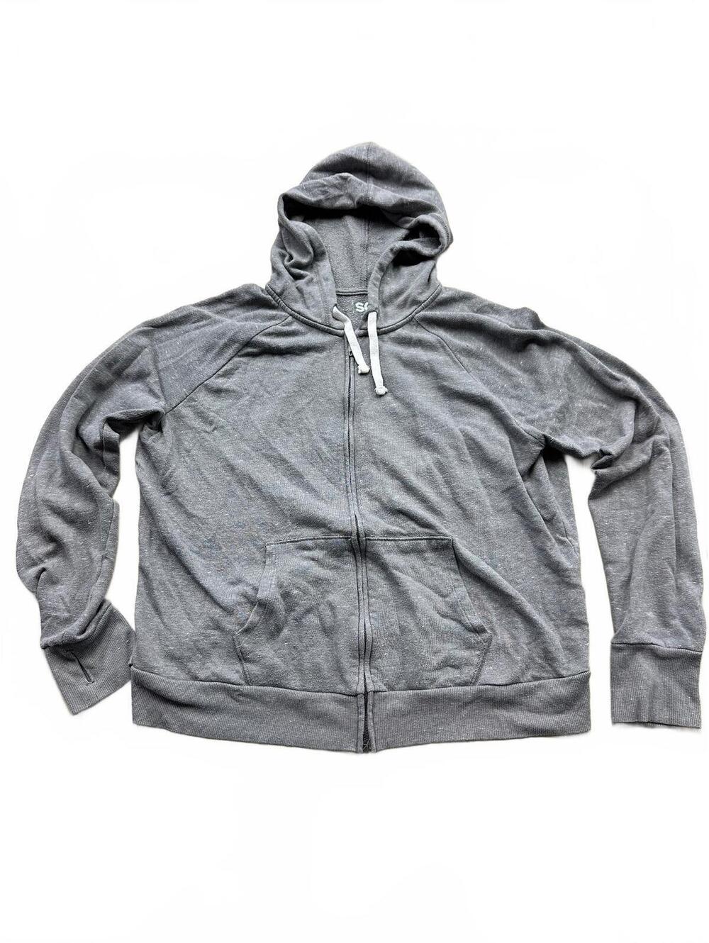 SO Gray Zip-Up Hoodie Sweatshirt XXL